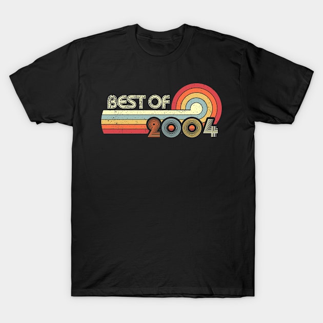 Retro Vintage Best of 2004 18 Years Old 18th Birthday Gift T-Shirt by MartaHoward